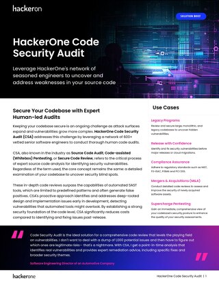 Code Security Audit Solution Brief