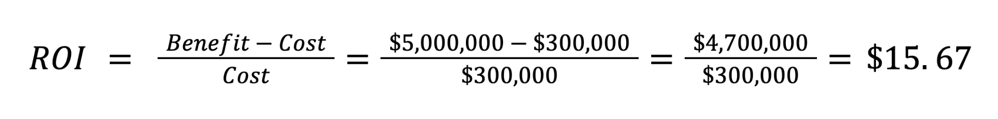 ROI calculation